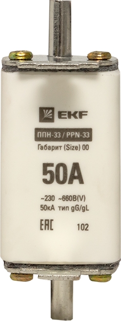 Вставка плавкая ППН-33 160/50А 660В габарит 00 EKF
