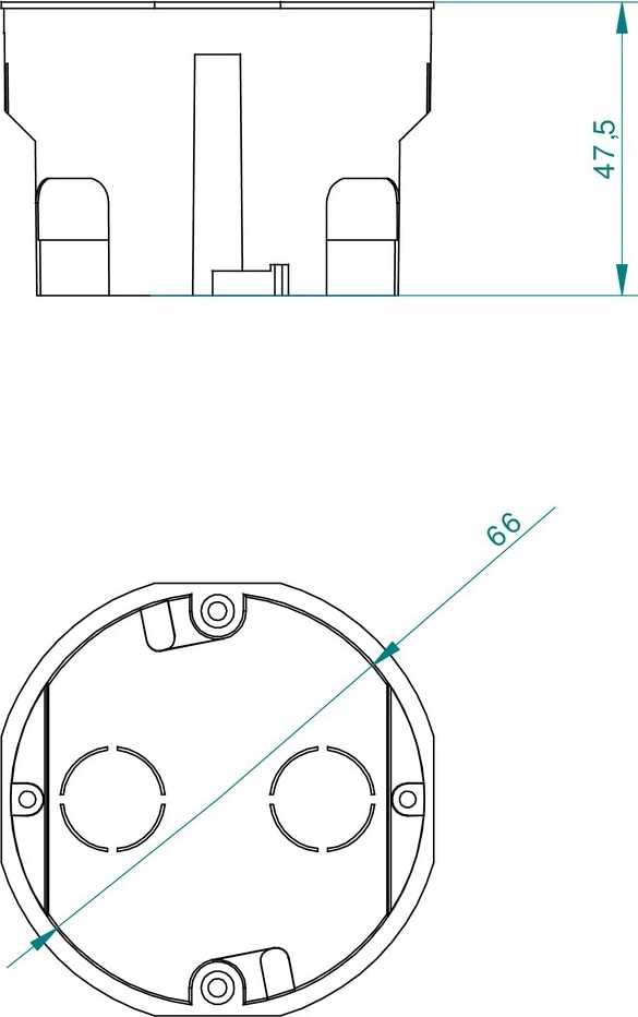 Коробка установ. PK-60 под гипсоплиту (201-00) (в упак - 80 шт)