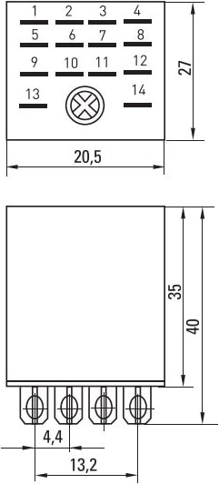 Реле промежуточное РП 22/4 5А 230В АС PROxima