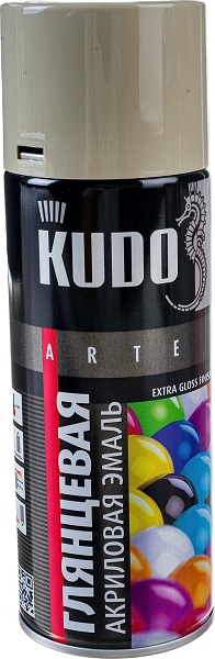 Эмаль универсальная для электрошкафов RAL 7035 светло-серый 520мл KUDO