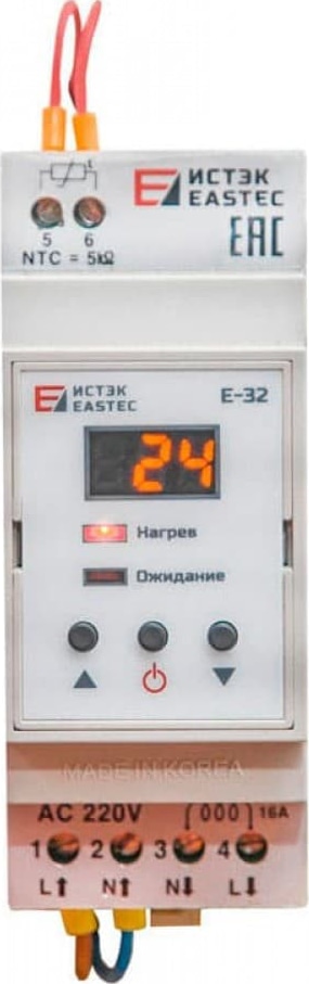 Терморегулятор EASTEC E-32 DIN (на DIN рейку. 3,5 кВт)