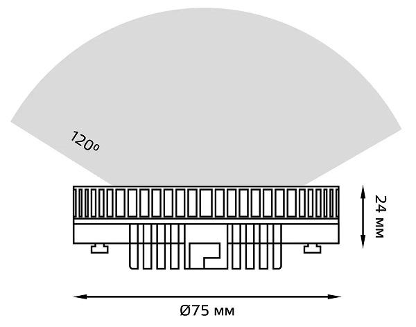 Лампа GAUSS LED GX53 6W 220V 3000K 460Lm