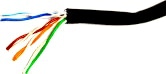 ITK Кабель компьютерный U/UTP, кат.5E 4х2х24AWG solid, LDPE (уличный), 305м (акц), уп