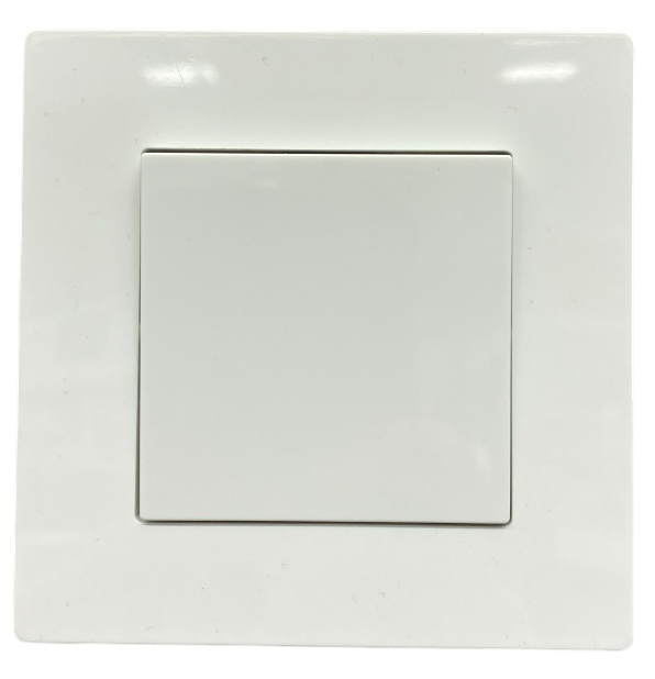 Выключатель перекрёстный 1-кл. белый A-007W "Aura" AWSproducts