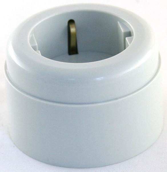 Розетка с заземляющим контактом (керамика, цвет белый) RF