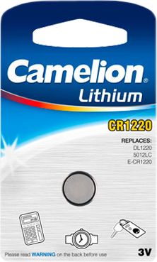 Элемент питания Camelion CR1220 BL-1 (литиевая,3V)