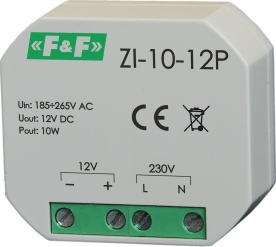Блок питания светодиодов ZI-10-12 12В DC, 10Вт F&F