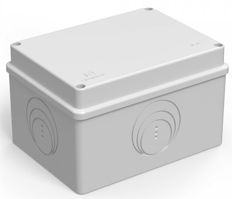 Коробка распред. о/п 150х110х90 IP55 СЕРАЯ подъездная HF Промрукав (27)
