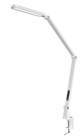 Cветильник настольный Camelion KD-860 C01 белый LED(на струбц. 13Вт,230В,850лм,сенс.рег.ярк и цвет.т