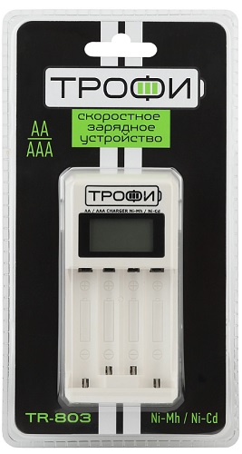 Зарядное устройство ТРОФИ TR-803 LCD скоростное (6/24/576)
