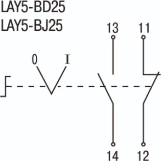 Переключатель LAY5-BD25 2 пол. I-0 1но, IP40 IEK