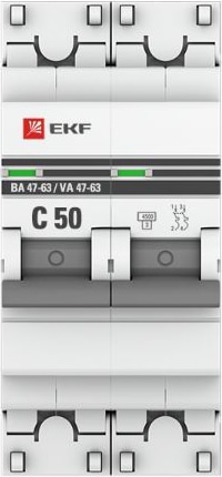 Автомат ВА 47-63 2P 50А (C) 4,5кА 400В PROxima