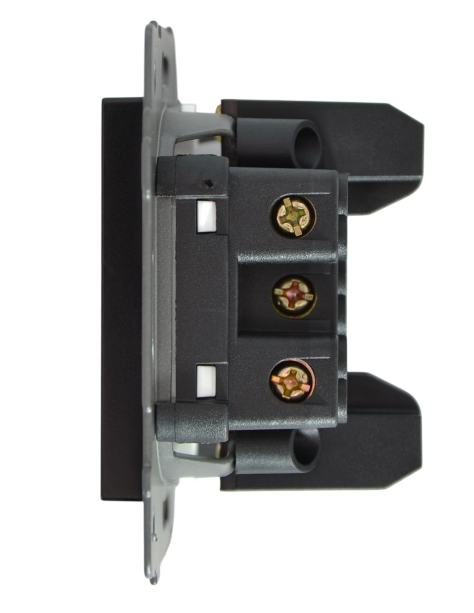 Выключатель перекрёстный 1-кл. чёрный A-007B "Aura" AWSproducts