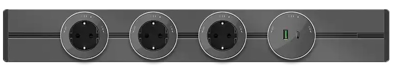 Розетка MultiTrack 1-я с/з Графит SE