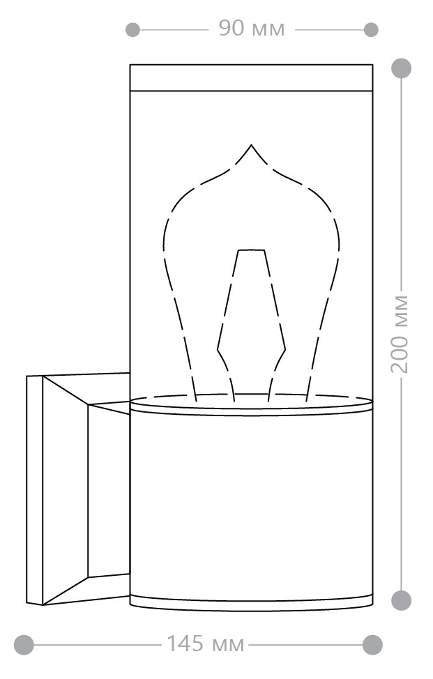 Светильник садово-парковый 40Вт 230В E27 DH1301, черный Feron