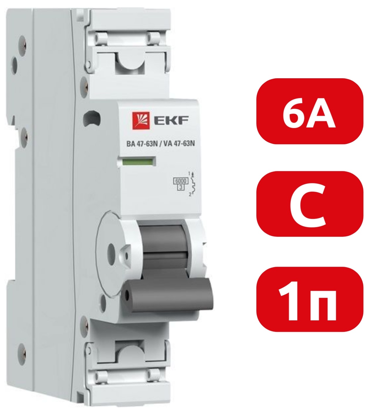 Автоматический выключатель ВА 47-63N C6/1 6кА Proxima EKF