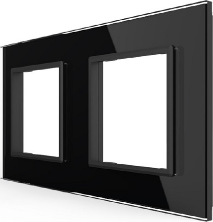 Рамка 2-я, цвет чёрный, стекло