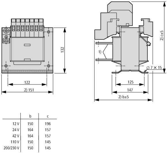 Трансформатор напряжения STN1,0  (400v/230) 1000ВА