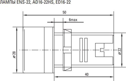 Матрица светодиодная AD16-22HS зеленая 24В AC/DC (22мм) EKF