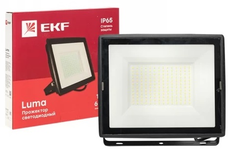 Прожектор LED СДО-3007 6500K 150W 12000Lm IP65 черный EKF