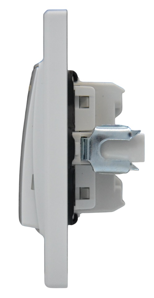 Выключатель проходной 2-кл. с подсветкой белый SD-P1008W "Standard" AWSproducts