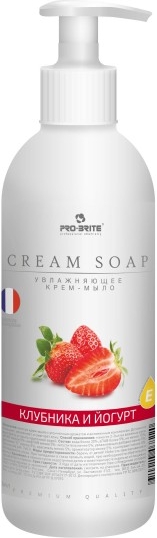 Увлажняющее крем-мыло "Клубника и йогурт" Cream Soap Premium (500 мл)