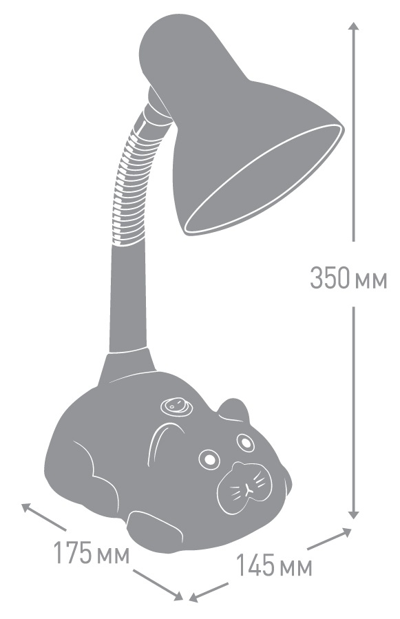 Cветильник настольный KD-385 C14 розовый ("Кот", 230В, 40Вт, E27) Camelion