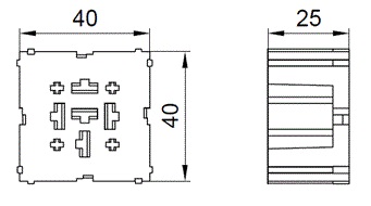 Колодка для реле CMA3 Large Cu 10CM relay