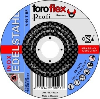 Круг отрезной  Toroflex Profi 230*1.9*22.23  металл, нерж. Германия