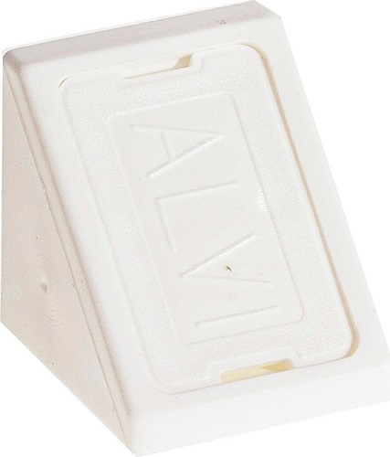 Уголок мебельный пластмассовый с шурупом белый (6шт.) (Стройбат)