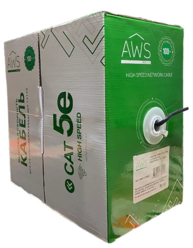 Кабель UTP4 CAT5E 051 OUTDOOR CU (медь) premium AWSPRODUCTS