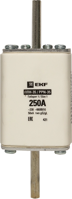 Вставка плавкая ППН-35 250/250А 660В габарит 1 EKF