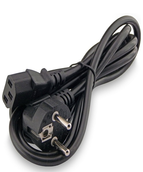 Кабель питания RIPO 1.8м, Schuko-C13 (3*1 mm2) 16А, черный, литые разъемы, с заземлением.