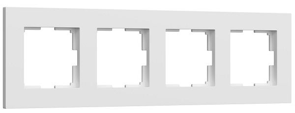 Рамка 4-я Белый матовый Slab WERKEL