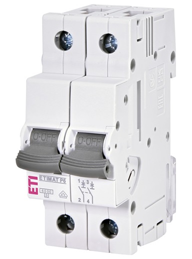 Автоматический выключатель ETIMAT P6 B16/2 6кA ETI