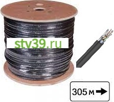 Кабель REXANT FTP 4PR 24AWG CAT5e 305м ТРОС (медь) OUTDOOR