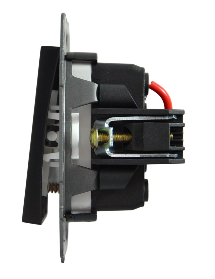 Выключатель жалюзи 2-кл. чёрный A-013B "Aura" AWSproducts