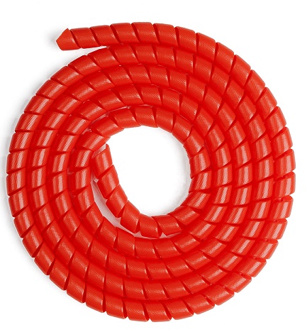 Спираль пластиковая 16мм СП16К красная (только по 5 метров)