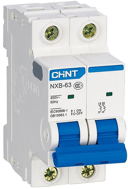 Автоматический выключатель NXB-63S B6/2 4.5кА CHINT