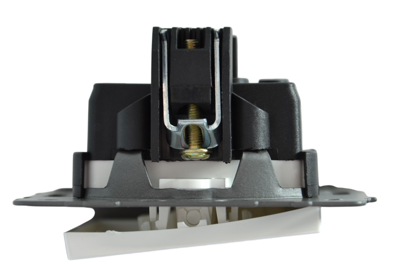 Выключатель 1-кл. белый A-001W "Aura" AWSproducts