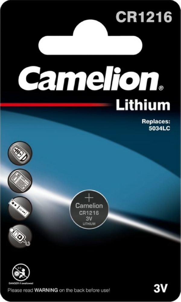 Элемент питания Camelion CR1216 BL-1 (литиевая,3V)