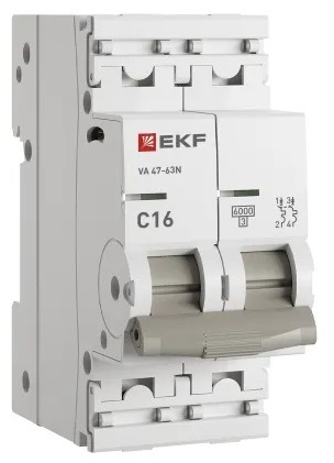 Автоматический выключатель ВА 47-63N C16/2 6кА Proxima EKF (без НДС)