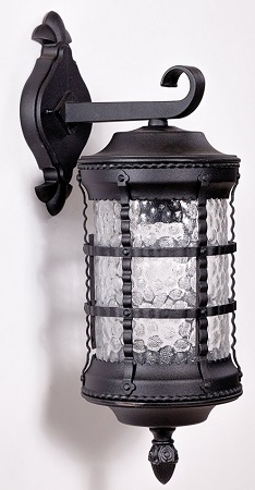 Светильник Barselona Бра вниз Bl 100Wt, E27, IP44,  корпус металл, рассеиватель стекло