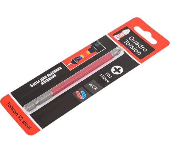 Бита 1/4" Ph2х110мм магнитная (1 ) Quadro Torsion