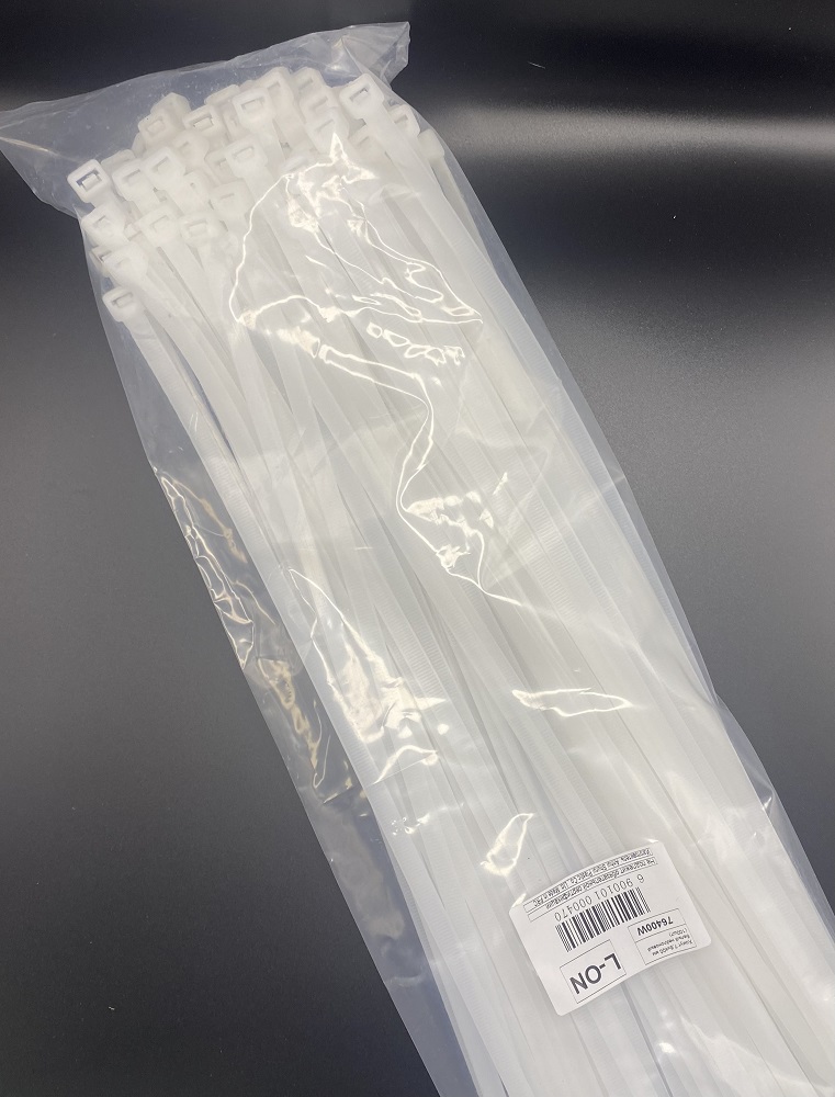 Хомут 7,6*400 белый нейлон (100шт) (L-ON), уп