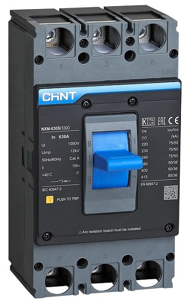 Выключатель автоматический 3п 630А 50кА NXM-630S (R) CHINT 131375