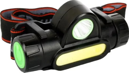 Фонарь Ultraflash E1340 (фонарь налоб. аккум 3,7В, черный, XPE + COB LED, 3 Ватт, 2 реж., магнит, бо