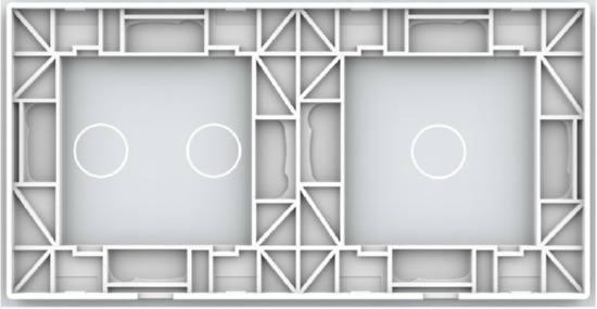 Панель для 2-х сенсорных выключателей (1+2) Белый Livolo
