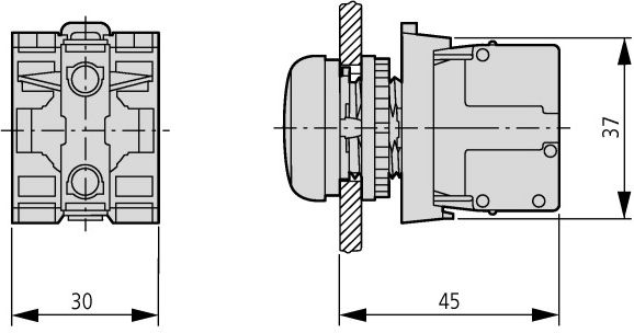 Индикатор M22-LH-B конусный синий