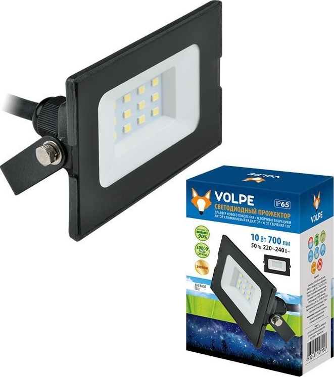 Прожектор светодиодный ULF-Q513 10W/DW IP65 850 lm  220-240В BLACK